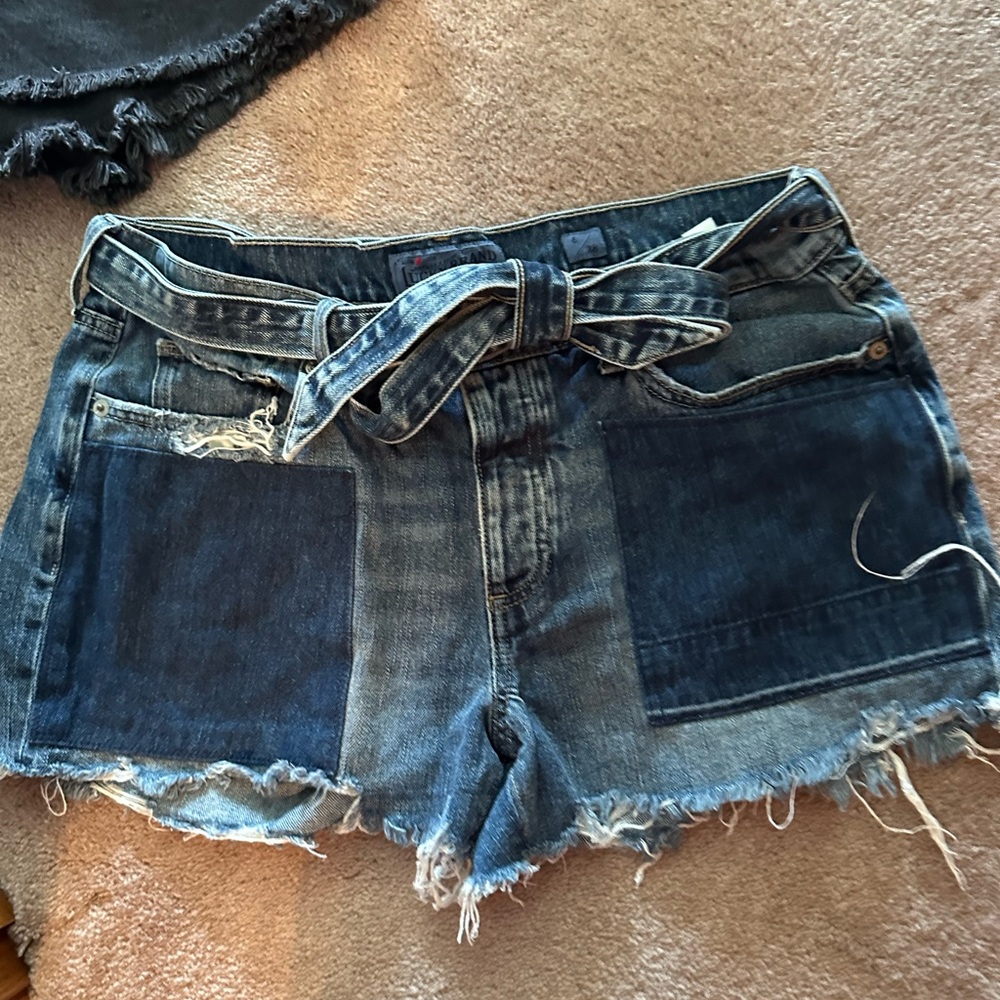Lucky Brand Blue Jean Shorts with Tie-Waist